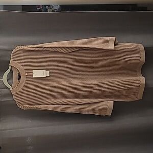 Quince Open-Knit Long Sleeve Cover-Up Mini Dress NWT